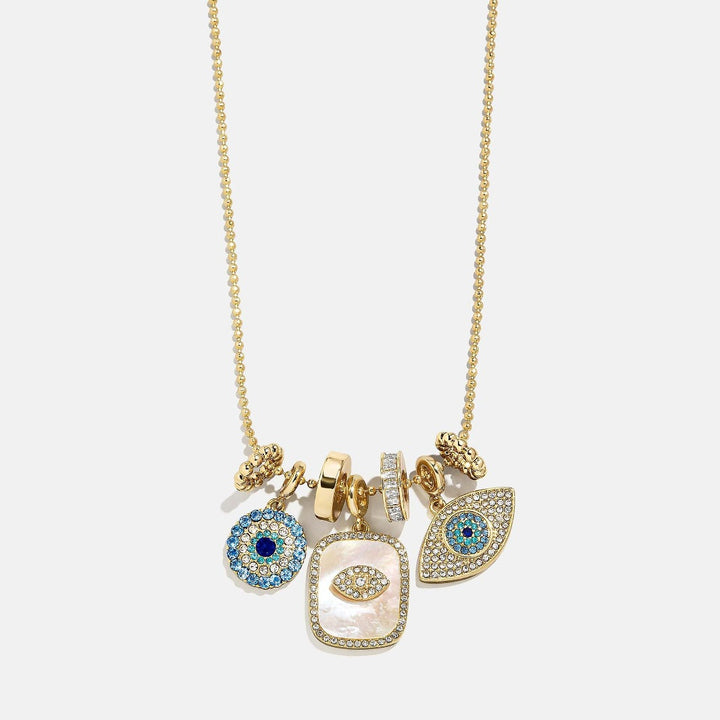 Evil Eye Diamond Necklace Women Luxury Minimalist Eye Pendant Collarbone Chain