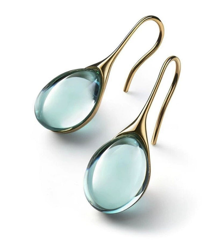 Teardrop Cabochon Dangle Earrings Minimalist Smooth Drop Hook Earrings Elegant Statement Timeless Classic Daily Wedding Party Fashion Jewelry Gift For Women