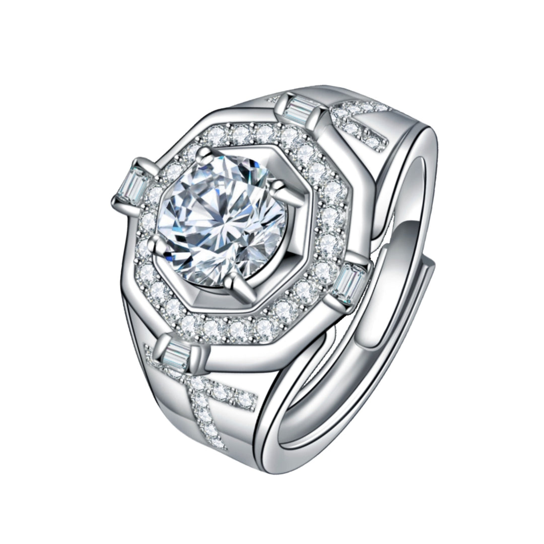 Pavé Diamond Open Adjustable Ring Minimalist Luxury Temperament Band