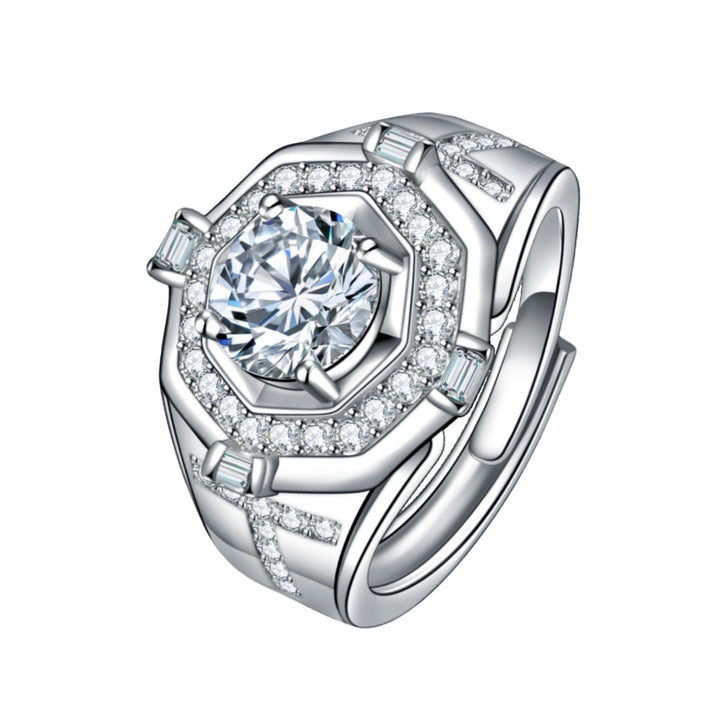 Pavé Diamond Open Adjustable Ring Minimalist Luxury Temperament Band