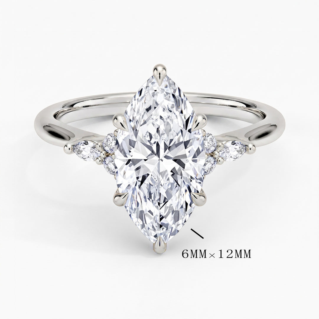 Marquise Cut Diamond Bridal Ring Set For Women Engagement Wedding Promise Stackable Jewelry
