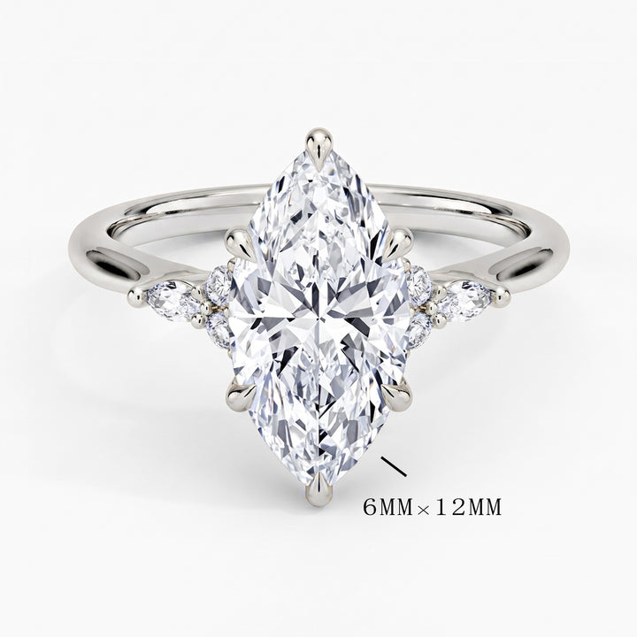 Marquise Cut Diamond Bridal Ring Set For Women Engagement Wedding Promise Stackable Jewelry