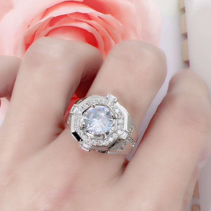Pavé Diamond Open Adjustable Ring Minimalist Luxury Temperament Band