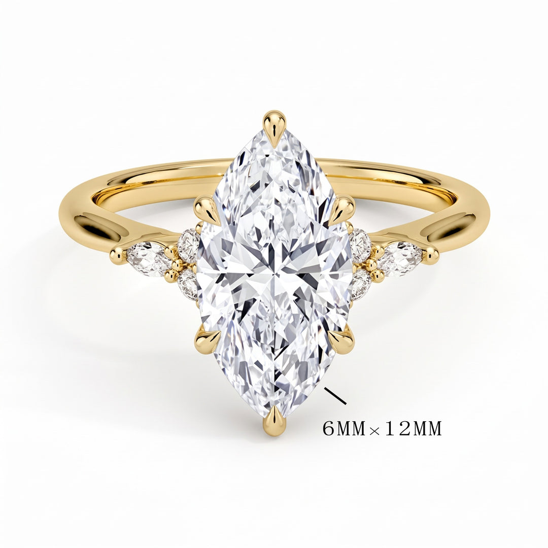 Marquise Cut Diamond Bridal Ring Set For Women Engagement Wedding Promise Stackable Jewelry