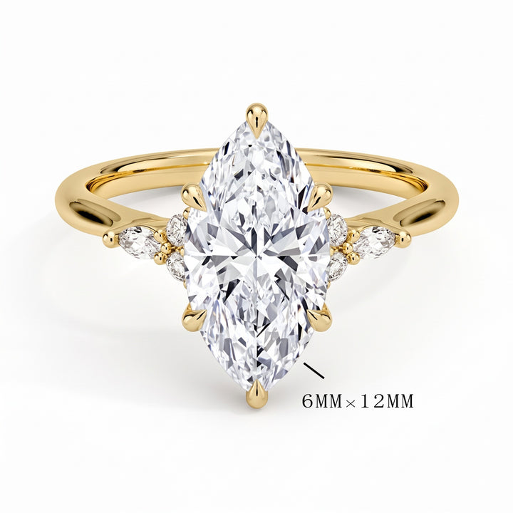 Marquise Cut Diamond Bridal Ring Set For Women Engagement Wedding Promise Stackable Jewelry