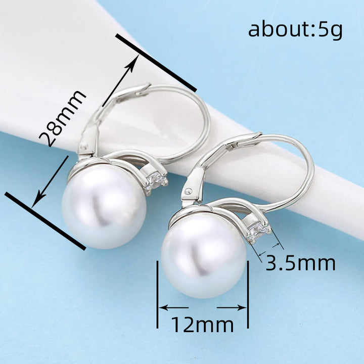 Classic Lever‑back Pearl Drop Earrings Elegant Daily Wear Earrings For Women