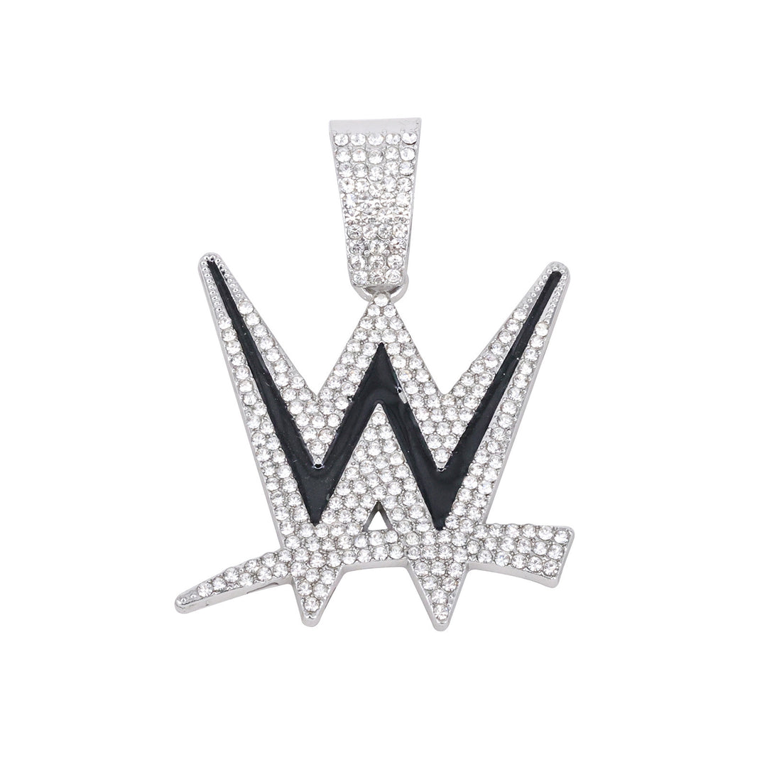 Iced Out Lightning Star Pendant Necklace Cuban Chain Hip Hop Diamond Necklace For Men Women