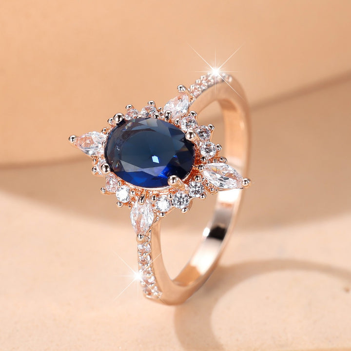 Vintage Oval Gemstone Halo Jewelry Ring Elegant Stackable Statement Ring For Women Engagement Wedding Gift