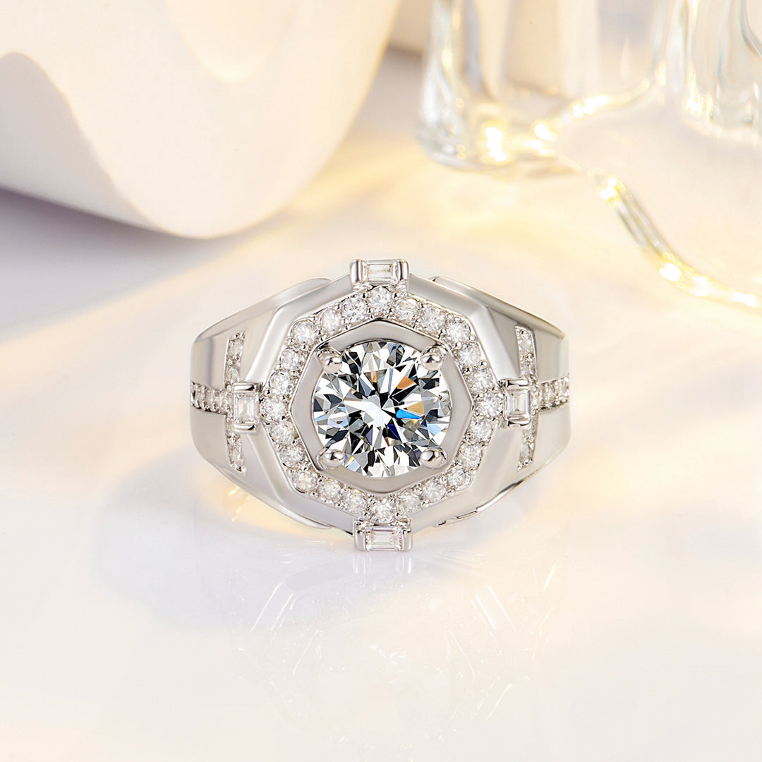 Pavé Diamond Open Adjustable Ring Minimalist Luxury Temperament Band