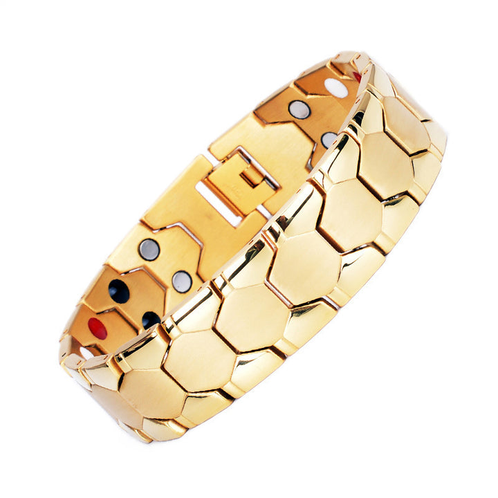 Diamond Sphere Hexagon Men Bracelet Wide Detachable Magnetic Four-in-One Wristband Couple Statement Hand Jewelry For Men Daily Dating Party