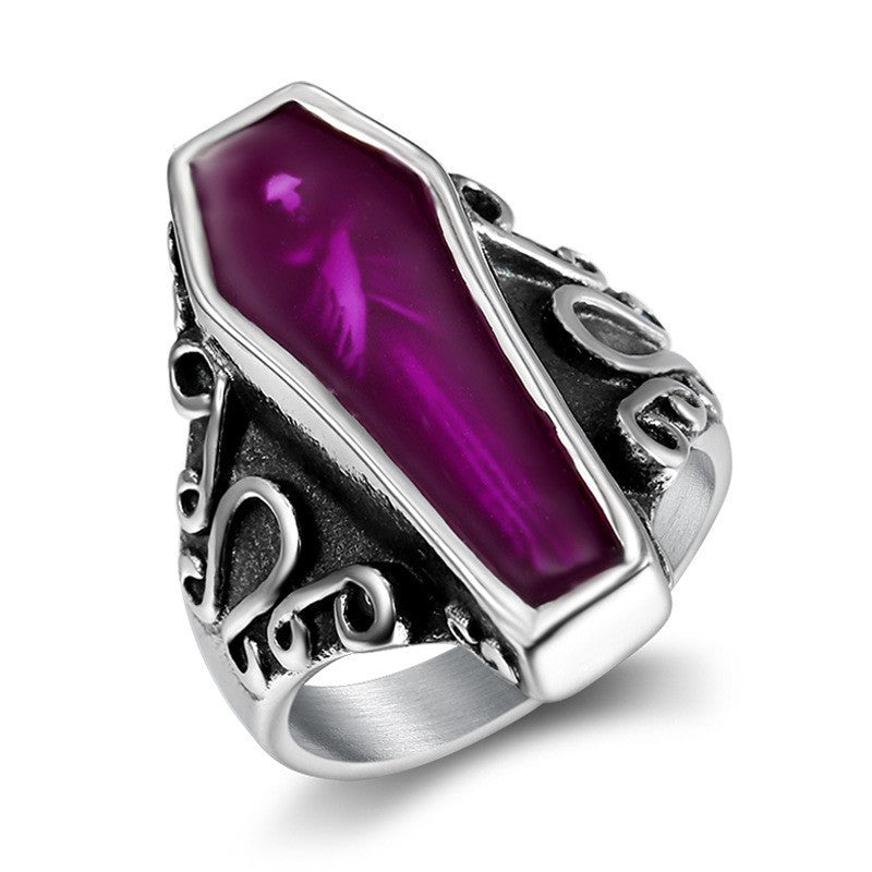 Punk Gothic Men's Sterling Silver Rings | Edgy Hip Hop Adjustable Statement Jewelry