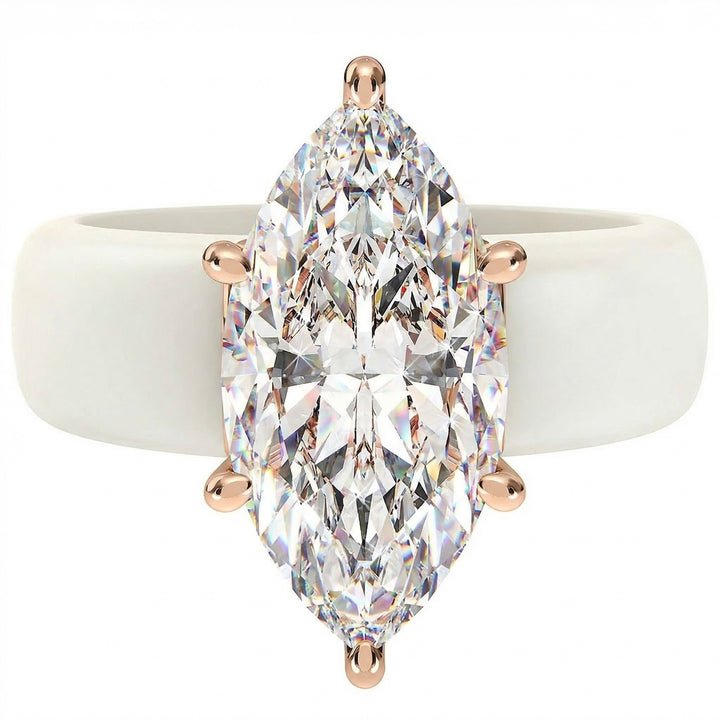 Bold Silicone Band & Diamond Statement Ring | Multiple Cut Options