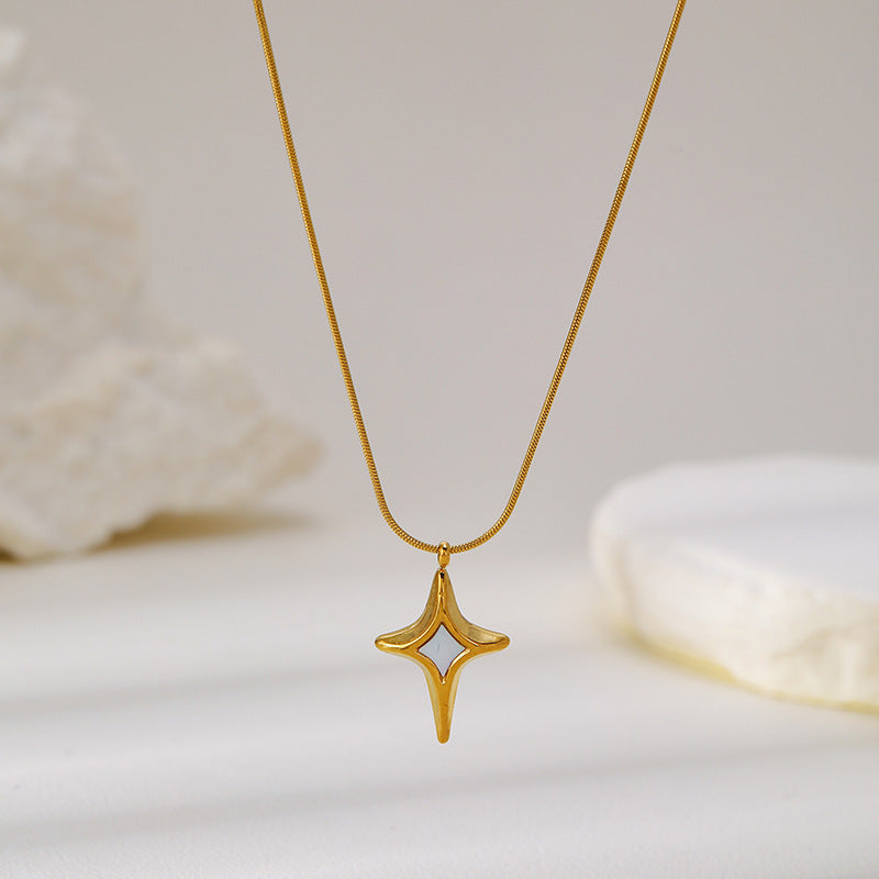 Minimal Star Sterling Silver Pendant Necklace
