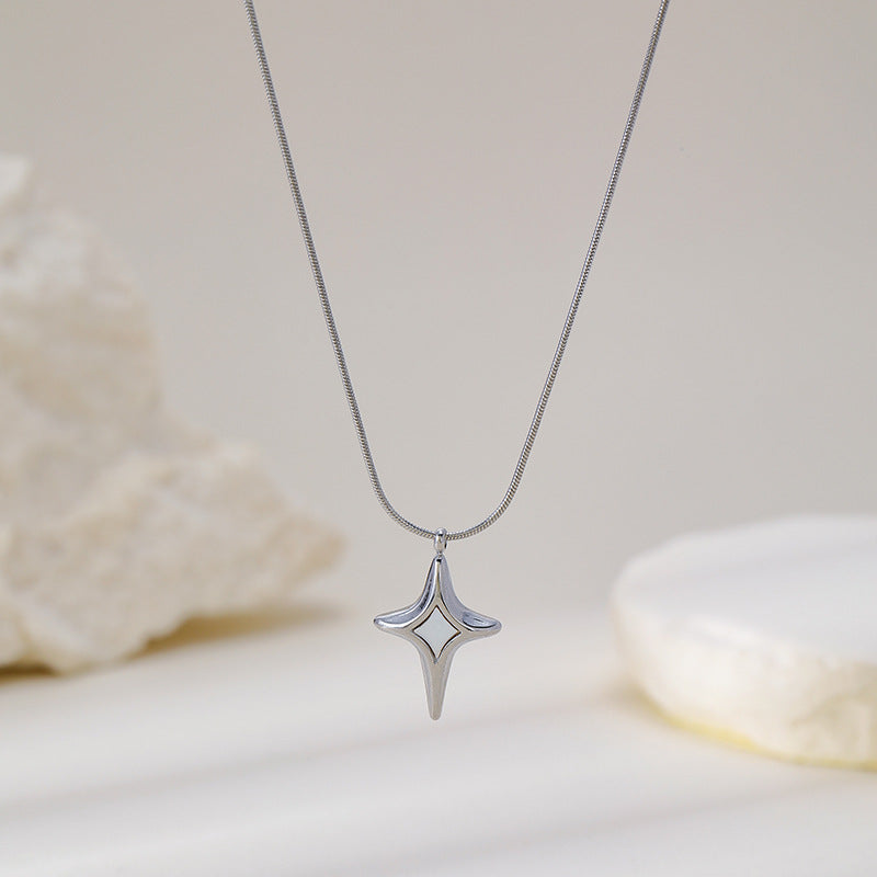 Minimal Star Sterling Silver Pendant Necklace