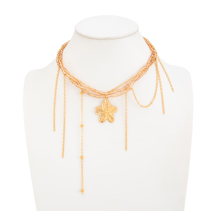 French Luxury Multi-Layer Tassel Flower Necklace