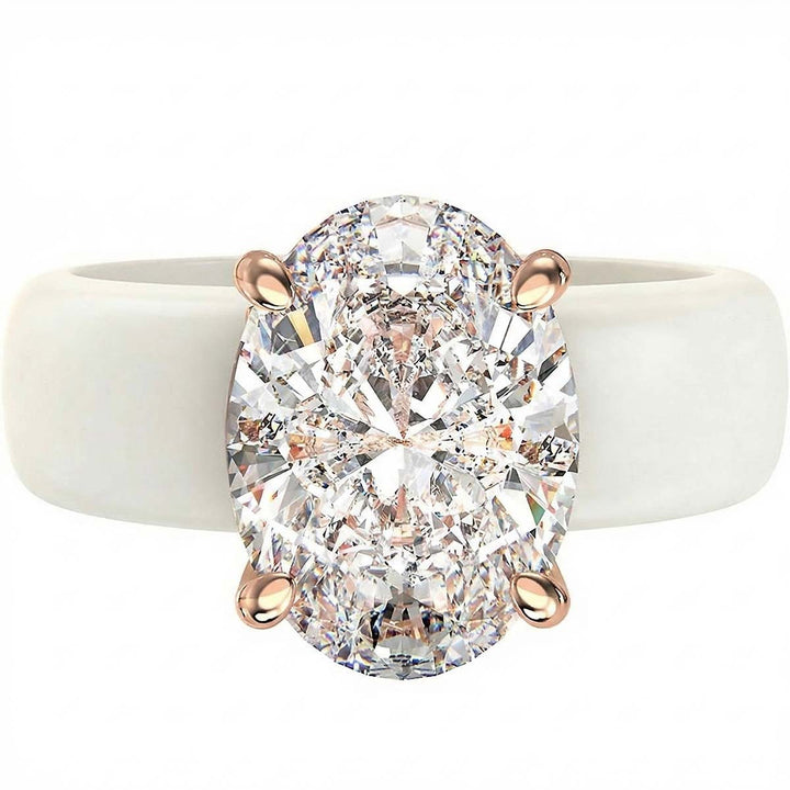 Bold Silicone Band & Diamond Statement Ring | Multiple Cut Options