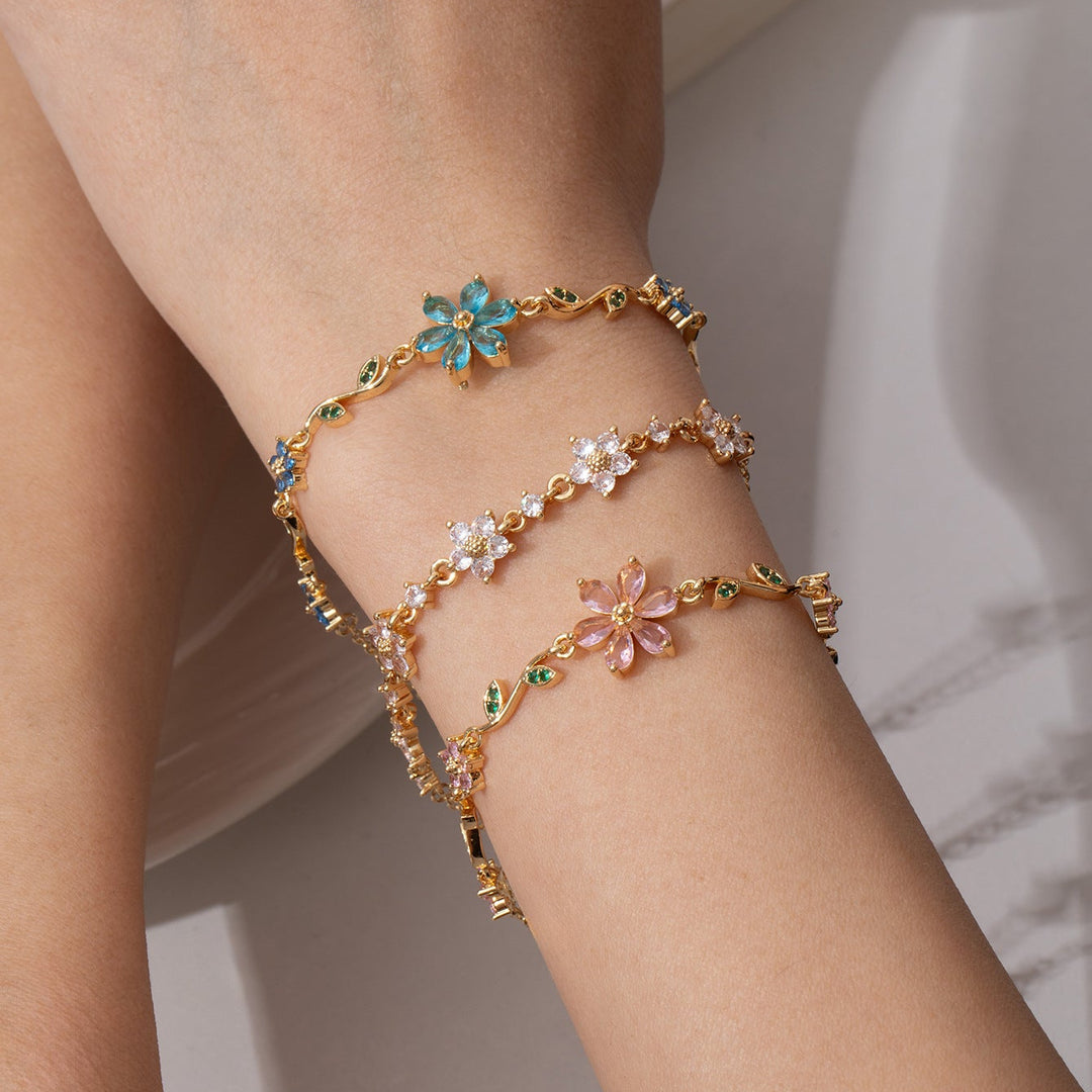 Colorful Flower Vine Bracelet for Women