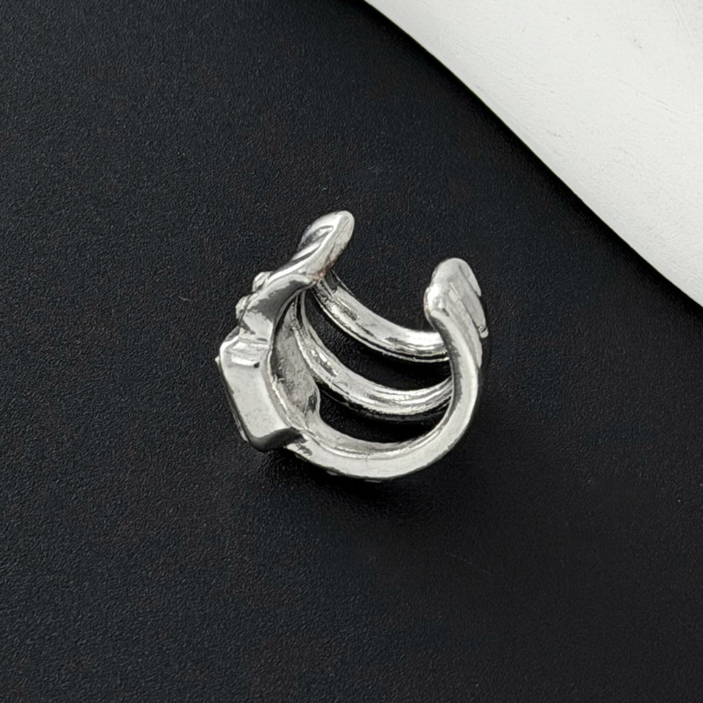 Luxury Geometric Crystal Ear Cuff Set
