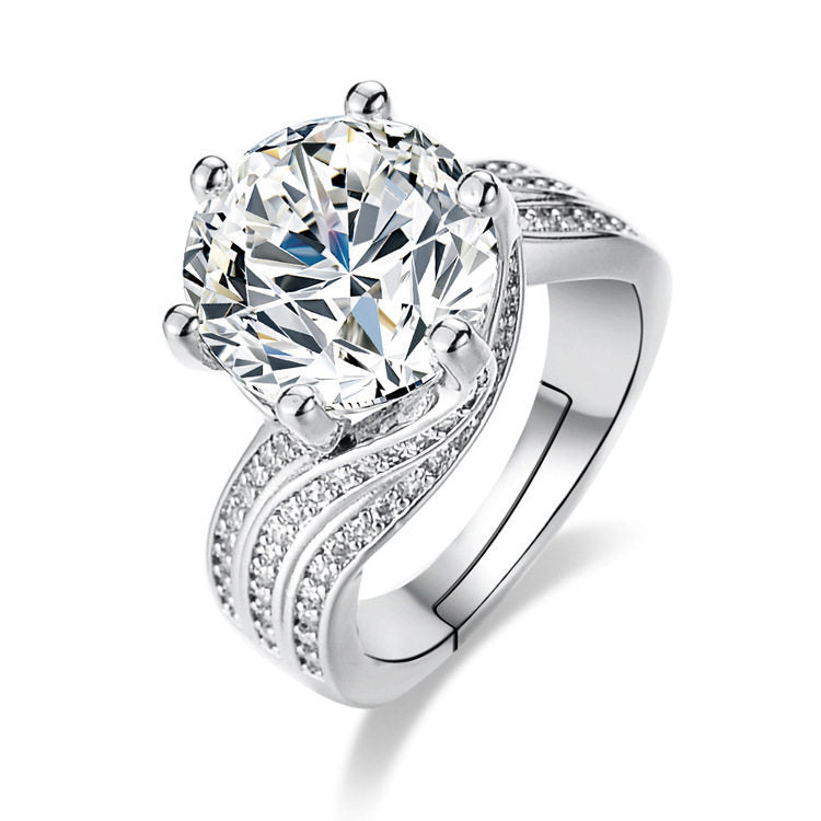 Three‑Row Pave Twisted Shank Diamond Women’s Ring Luxurious Statement Band