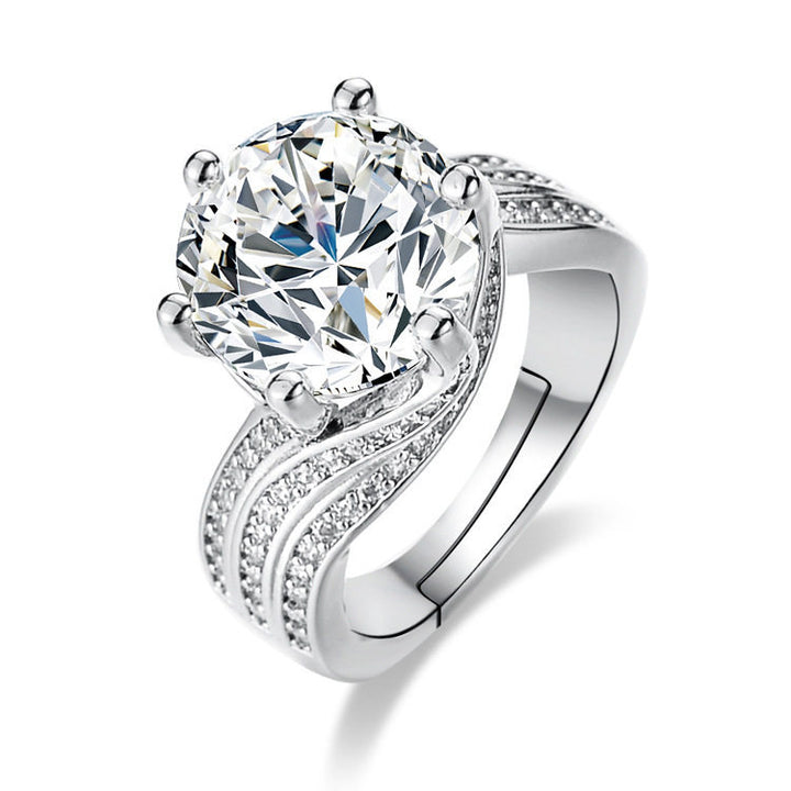Three‑Row Pave Twisted Shank Diamond Women’s Ring Luxurious Statement Band