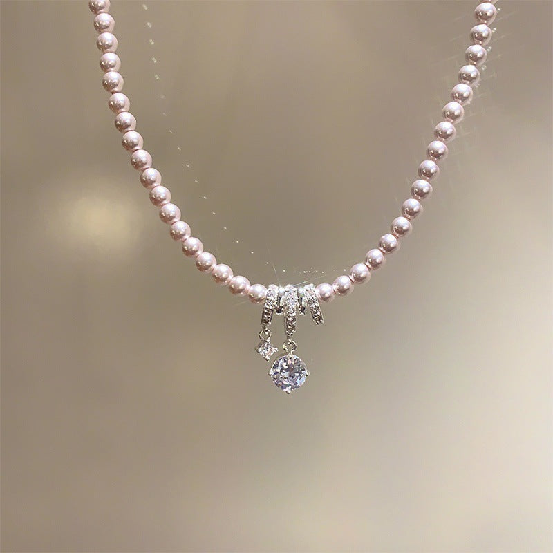Elegant Pearl Bow Pendant Necklace