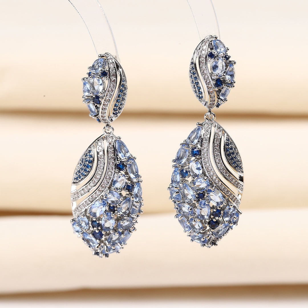 Luxury Teardrop Crystal Drop Earrings