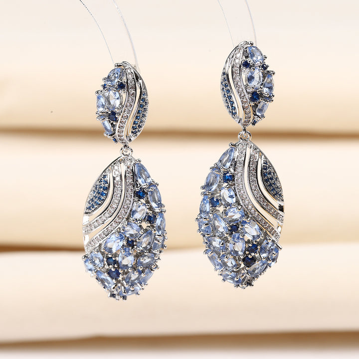 Luxury Teardrop Crystal Drop Earrings