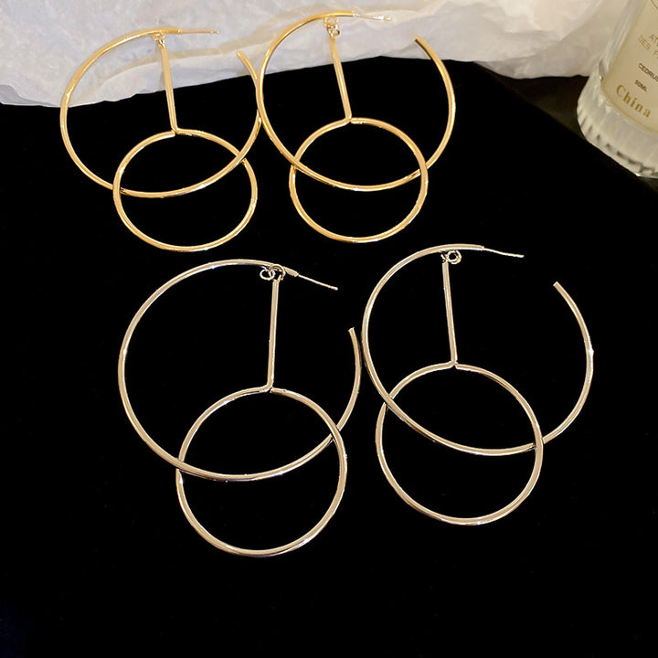 Minimalist Luxury Metal Hoop Earrings