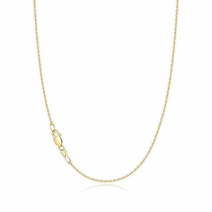 Minimalist Cable Chain Necklace Sterling Silver Basic Layering Necklace for Men & Women