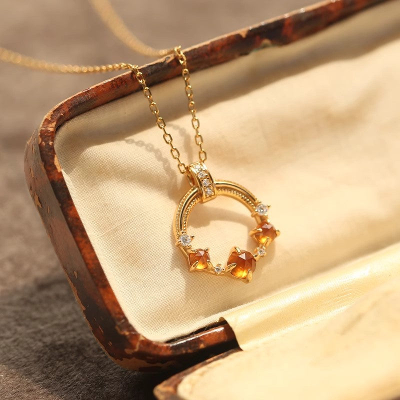 14K Gold Natural Diamond Y-Shape Tassel Necklace