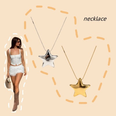 Puffy Star Pendant Necklace