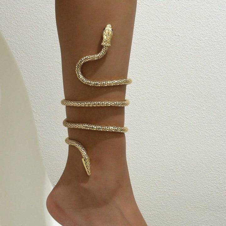 Flexible Snake Shaped Anklet Multi Wear Gold Snake Jewelry