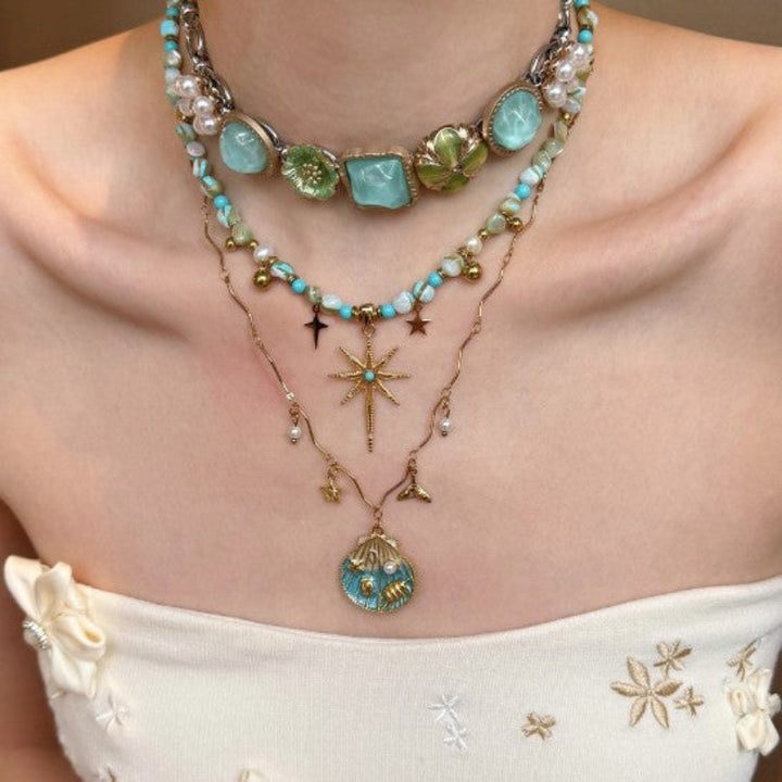 Vintage Ocean Layered Necklace