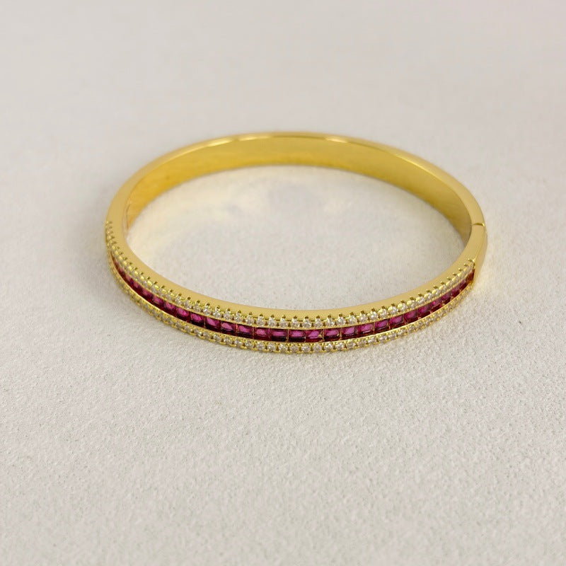 Colorful Diamond-Encrusted Bracelet
