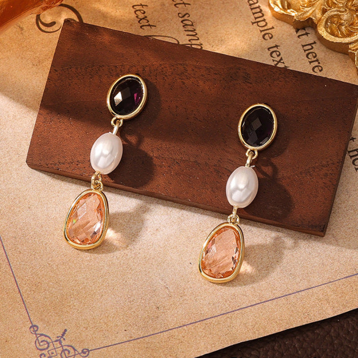 Multi‑Style Tassel Gemstone Long Earrings Vintage Luxury Sterling Silver Dangle Stud Earrings For Women