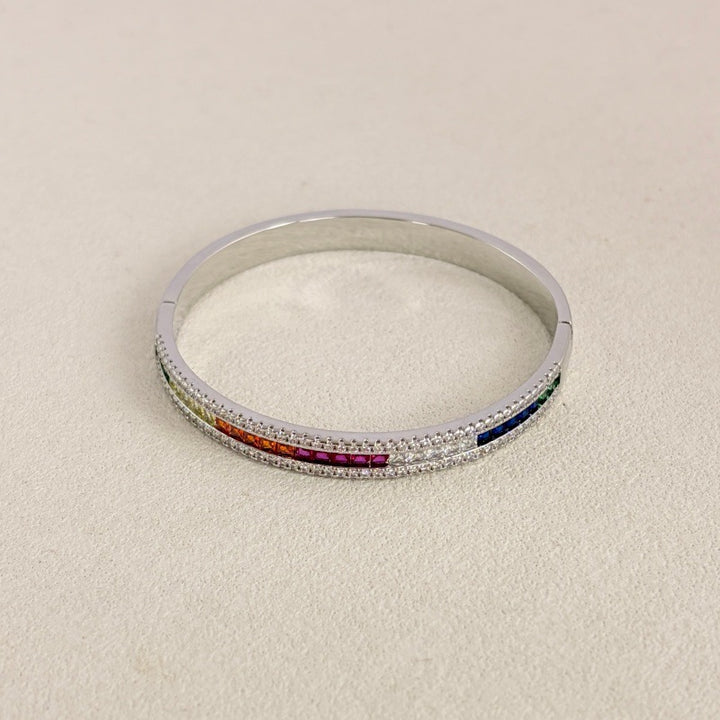 Colorful Diamond-Encrusted Bracelet
