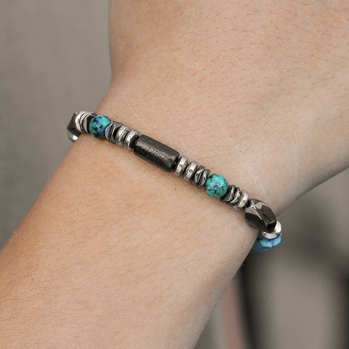 Jade Ebony Beaded Bracelet Unisex Vintage Stackable Fashion Jewelry