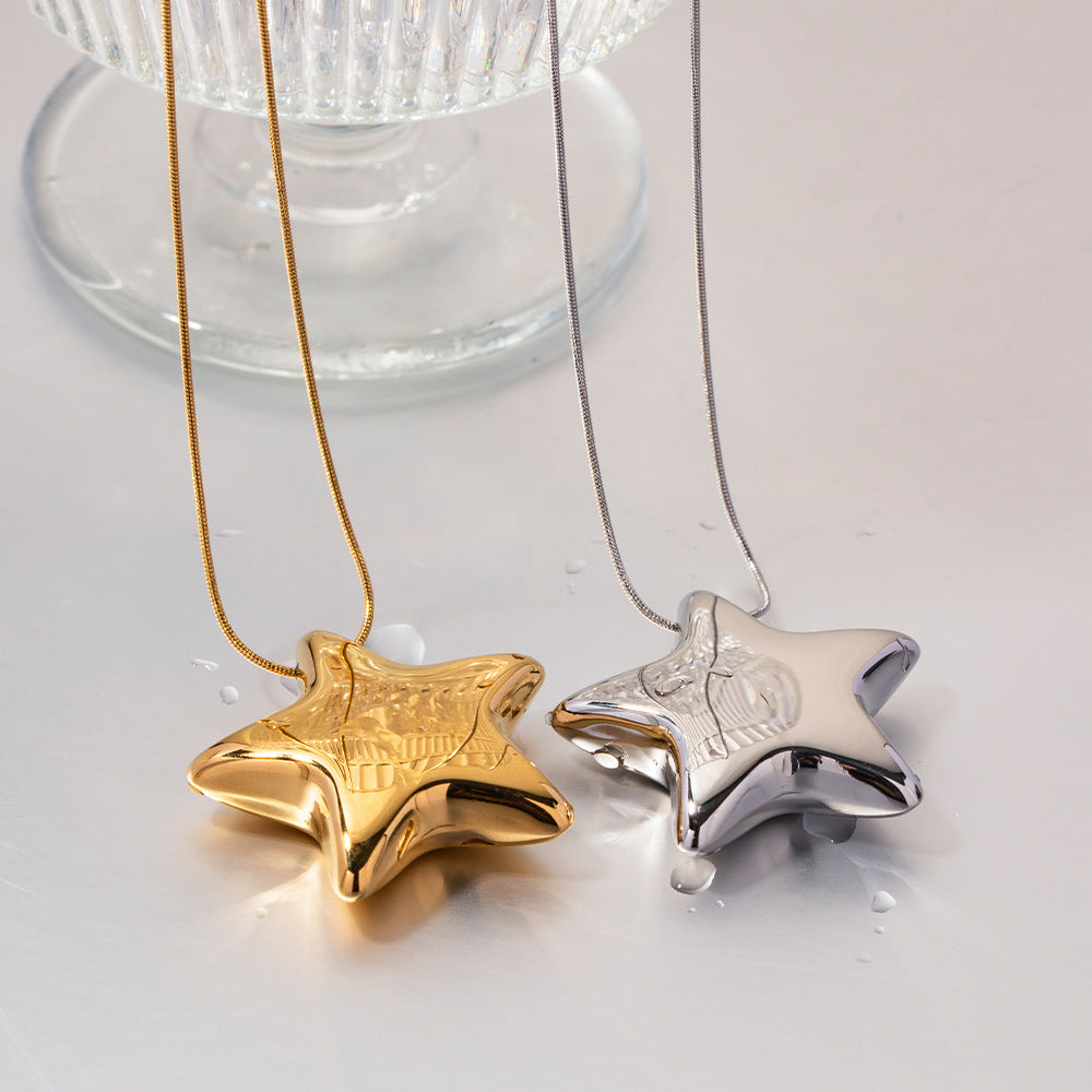 Puffy Star Pendant Necklace