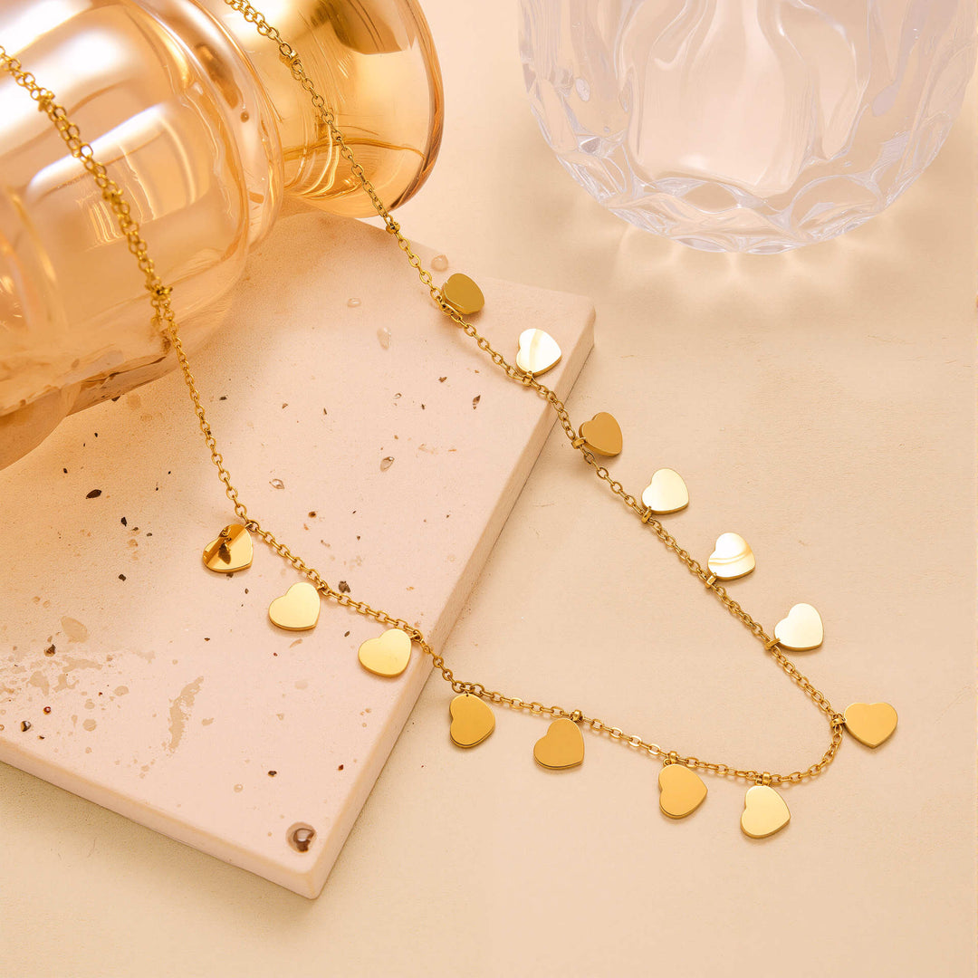 Titanium Steel Star/Moon/Heart Choker Necklace Minimalist Gold Dainty Charm Necklace for Women