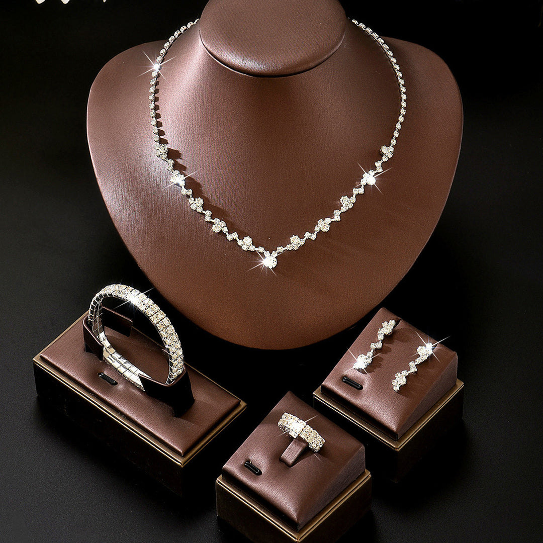 Minimalist 4-Piece Crystal Jewelry Set