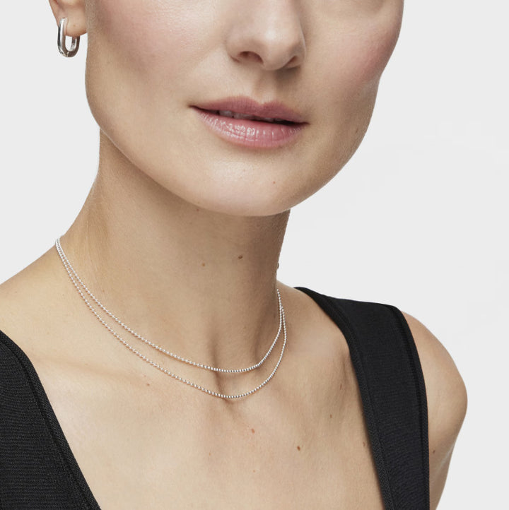 Minimalist Cable Chain Necklace Sterling Silver Basic Layering Necklace for Men & Women