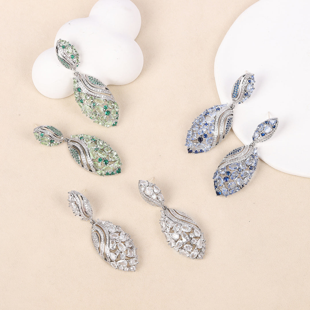 Luxury Teardrop Crystal Drop Earrings