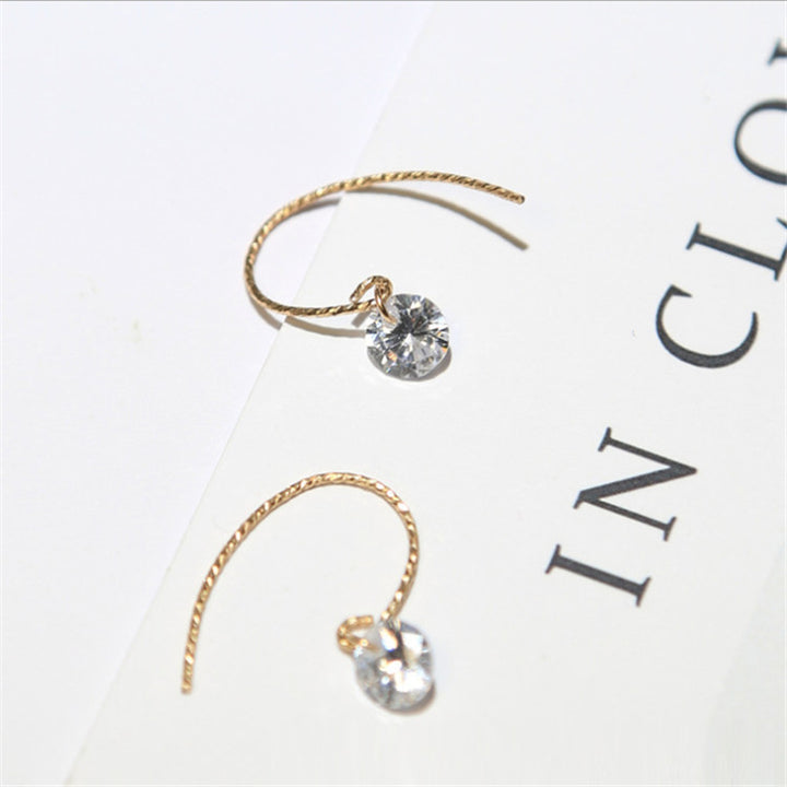 Sterling Silver Teardrop Diamond Earrings