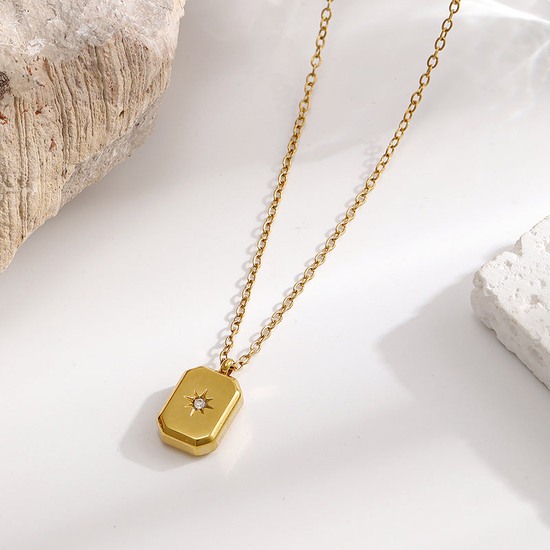 Minimal Starburst Pendant Necklace
