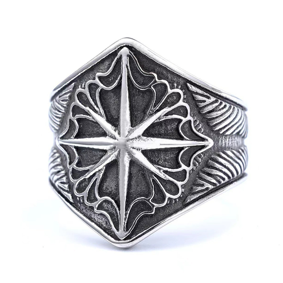 Punk Gothic Men's Sterling Silver Rings | Edgy Hip Hop Adjustable Statement Jewelry