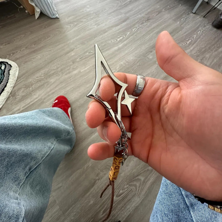 Stellar Star Keychain Hollow Star Shaped Key Holder