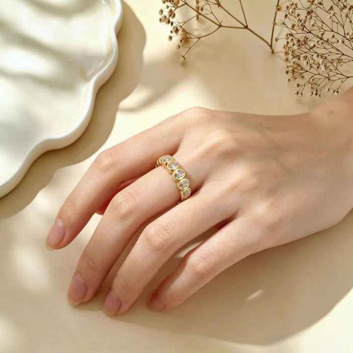 Minimalist Open Diamond Band Ring