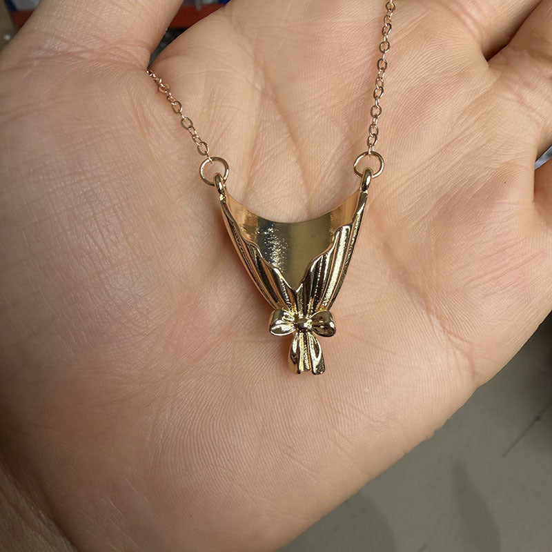 Romantic Flower Bouquet Necklace For Women DIY Dried Flower Pendant