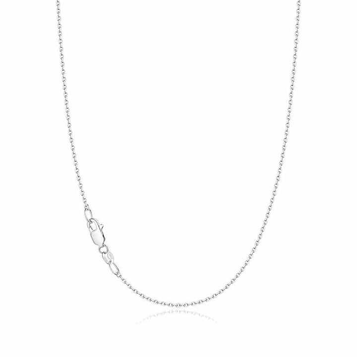 Minimalist Cable Chain Necklace Sterling Silver Basic Layering Necklace for Men & Women