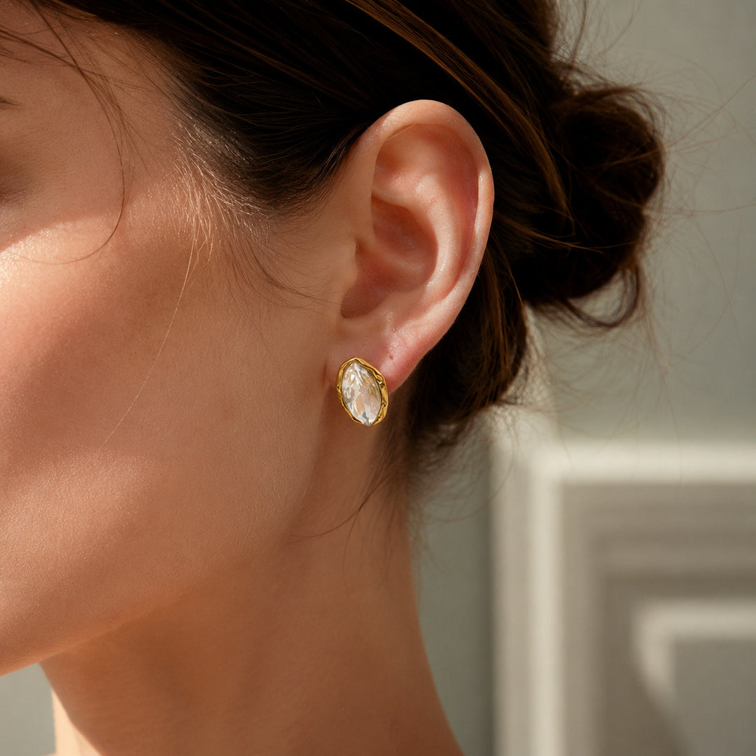 Marquise Cut Crystal Stud Earrings